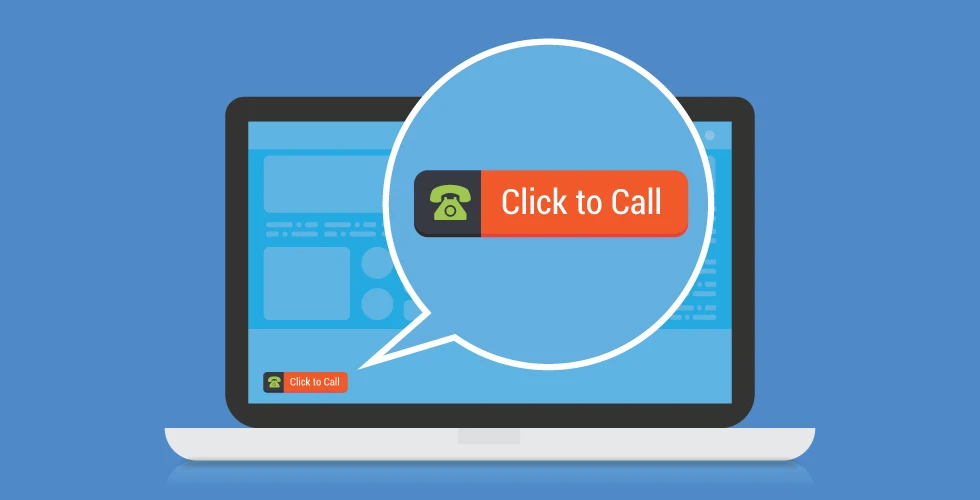 Portátil con un botón «Click to Call» ampliado: llamar con un clic desde la página web