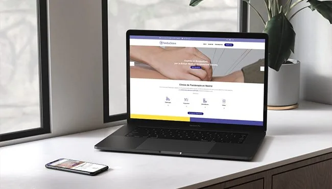 Web de la clínica de fisioterapia Fisioluchana, desarrollada por EENDA