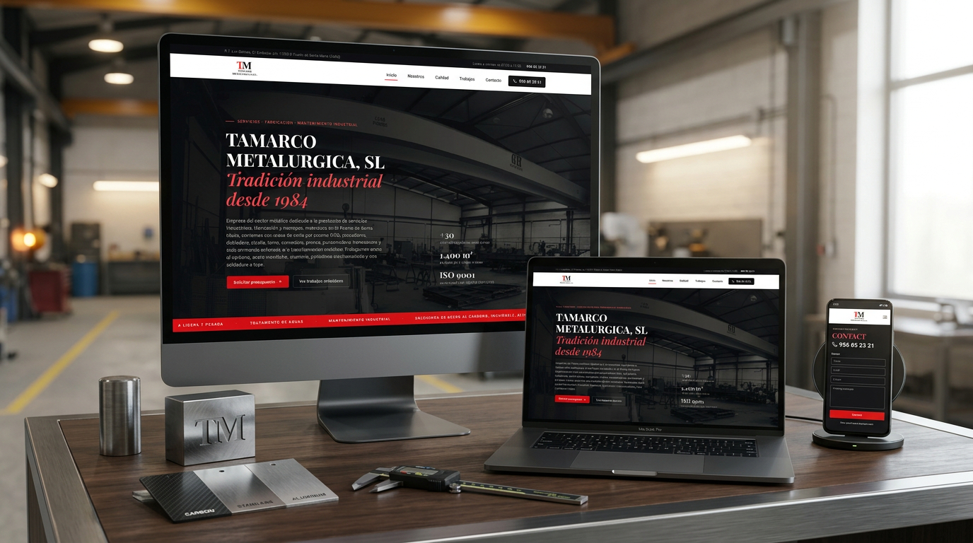 Web corporativa de Tamarco Metalúrgica